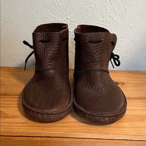 Women's Brown Leather Moccasin Boots - Classic Lace-Up Comfort